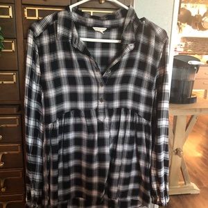 NEW Plaid babydoll shirt.